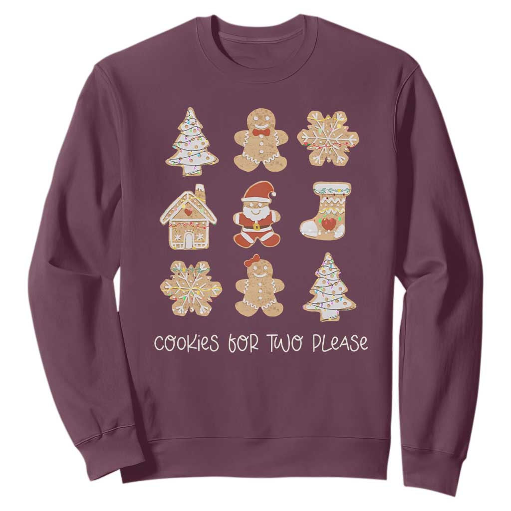 Christmas Pregnancy Announcement Sweatshirt Cookies For Two Please Maternity Gift - African Pride