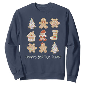 Christmas Pregnancy Announcement Sweatshirt Cookies For Two Please Maternity Gift - African Pride