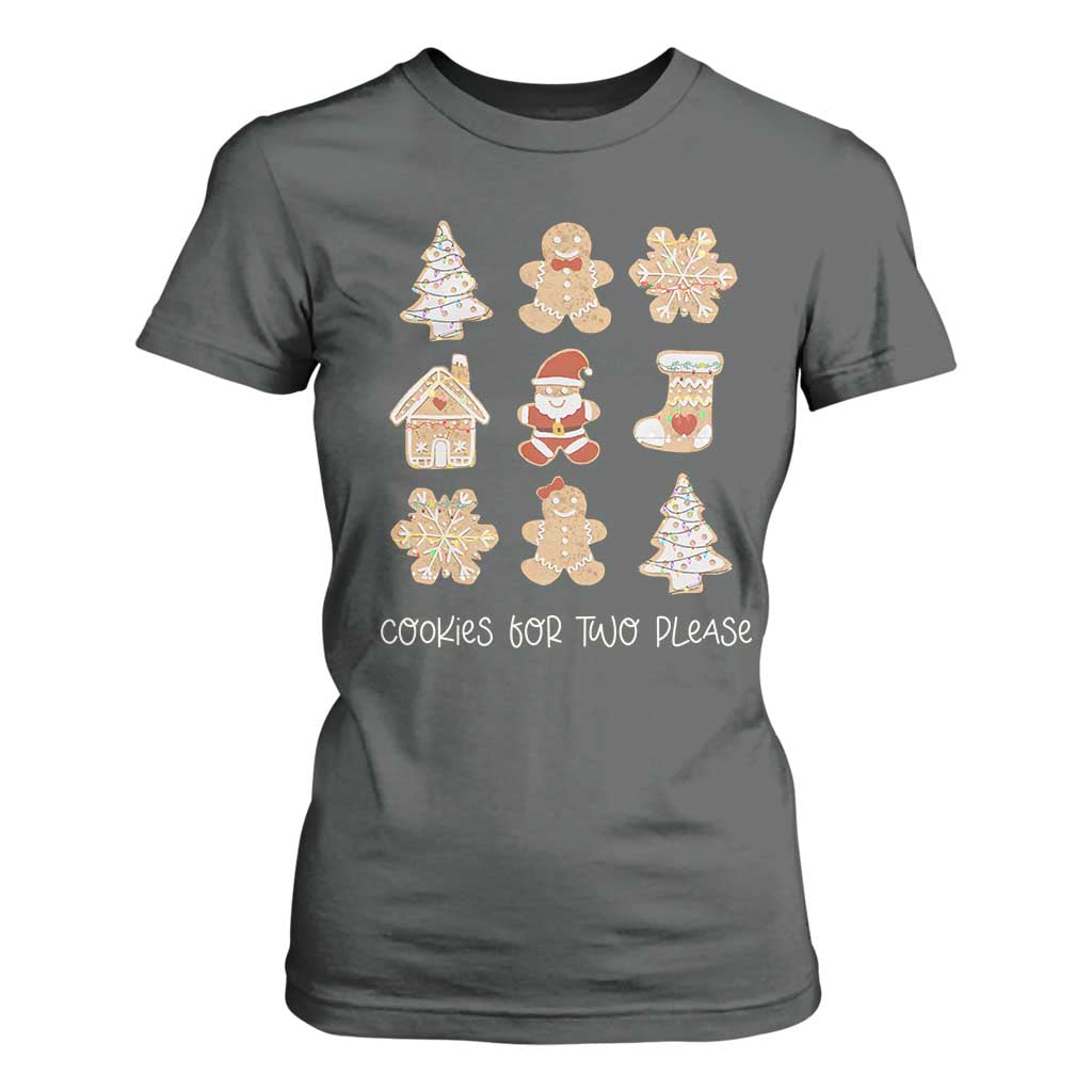 Christmas Pregnancy Announcement T Shirt For Women Cookies For Two Please Maternity Gift - African Pride