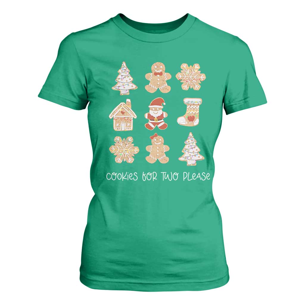 Christmas Pregnancy Announcement T Shirt For Women Cookies For Two Please Maternity Gift - African Pride
