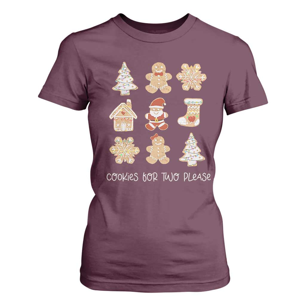 Christmas Pregnancy Announcement T Shirt For Women Cookies For Two Please Maternity Gift - African Pride
