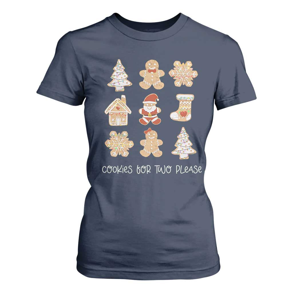 Christmas Pregnancy Announcement T Shirt For Women Cookies For Two Please Maternity Gift - African Pride