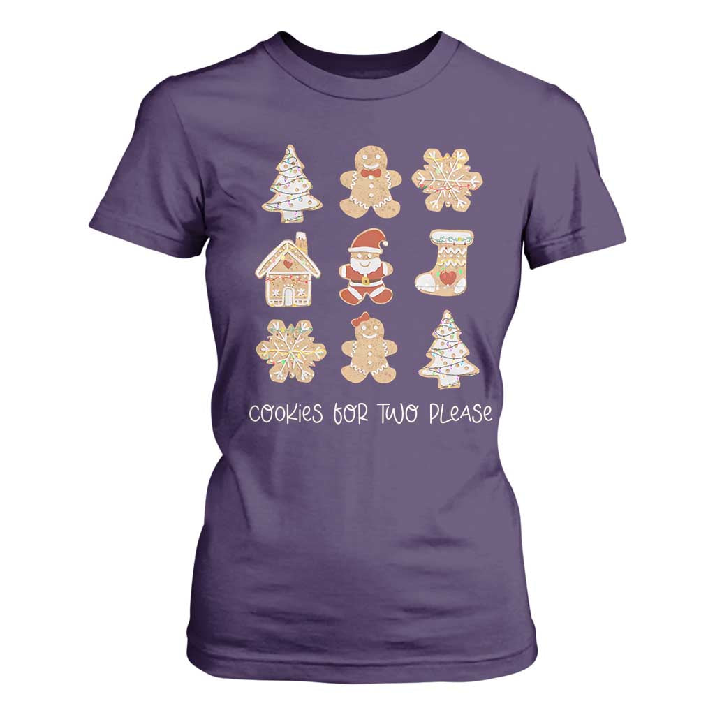 Christmas Pregnancy Announcement T Shirt For Women Cookies For Two Please Maternity Gift - African Pride
