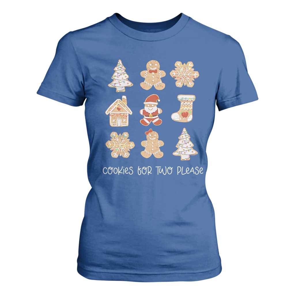 Christmas Pregnancy Announcement T Shirt For Women Cookies For Two Please Maternity Gift - African Pride