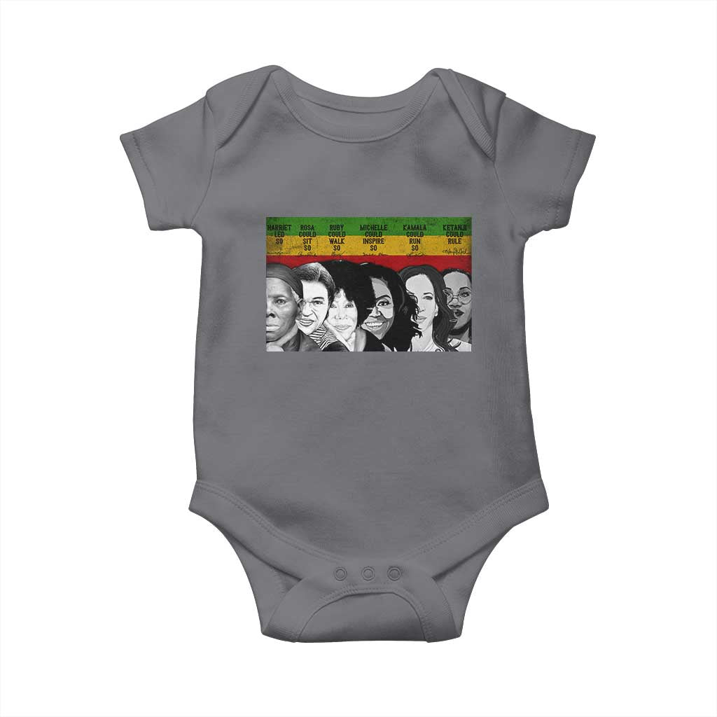 Black Pride Baby Onesie Harriet Led Rosa Could Sit Ruby Could Walk Michelle Could Inspire Kamala Could Run Ketanji Could Rule - African Pride