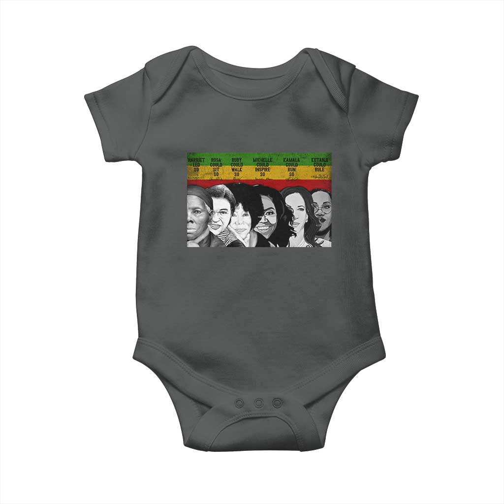 Black Pride Baby Onesie Harriet Led Rosa Could Sit Ruby Could Walk Michelle Could Inspire Kamala Could Run Ketanji Could Rule - African Pride
