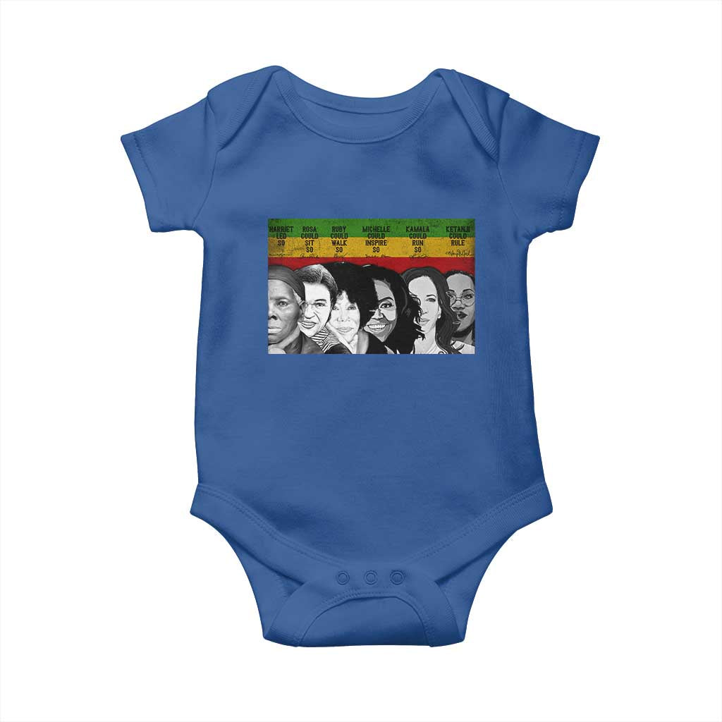 Black Pride Baby Onesie Harriet Led Rosa Could Sit Ruby Could Walk Michelle Could Inspire Kamala Could Run Ketanji Could Rule - African Pride