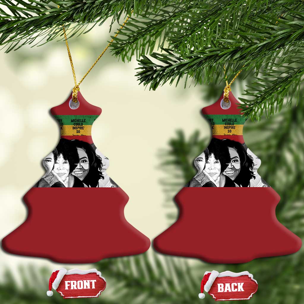 Black Pride Christmas Ornament Harriet Led Rosa Could Sit Ruby Could Walk Michelle Could Inspire Kamala Could Run Ketanji Could Rule - African Pride