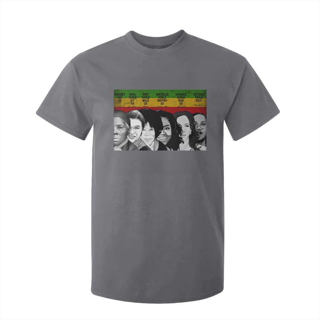 Black Pride T Shirt For Kid Harriet Led Rosa Could Sit Ruby Could Walk Michelle Could Inspire Kamala Could Run Ketanji Could Rule - African Pride
