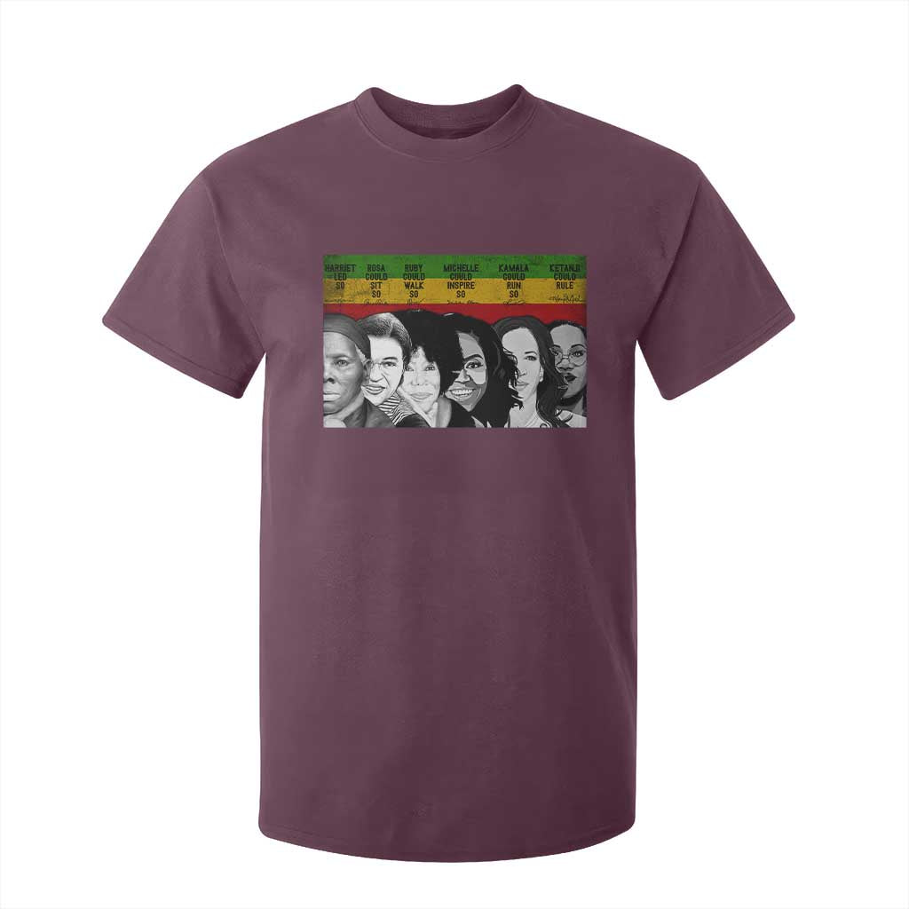 Black Pride T Shirt For Kid Harriet Led Rosa Could Sit Ruby Could Walk Michelle Could Inspire Kamala Could Run Ketanji Could Rule - African Pride