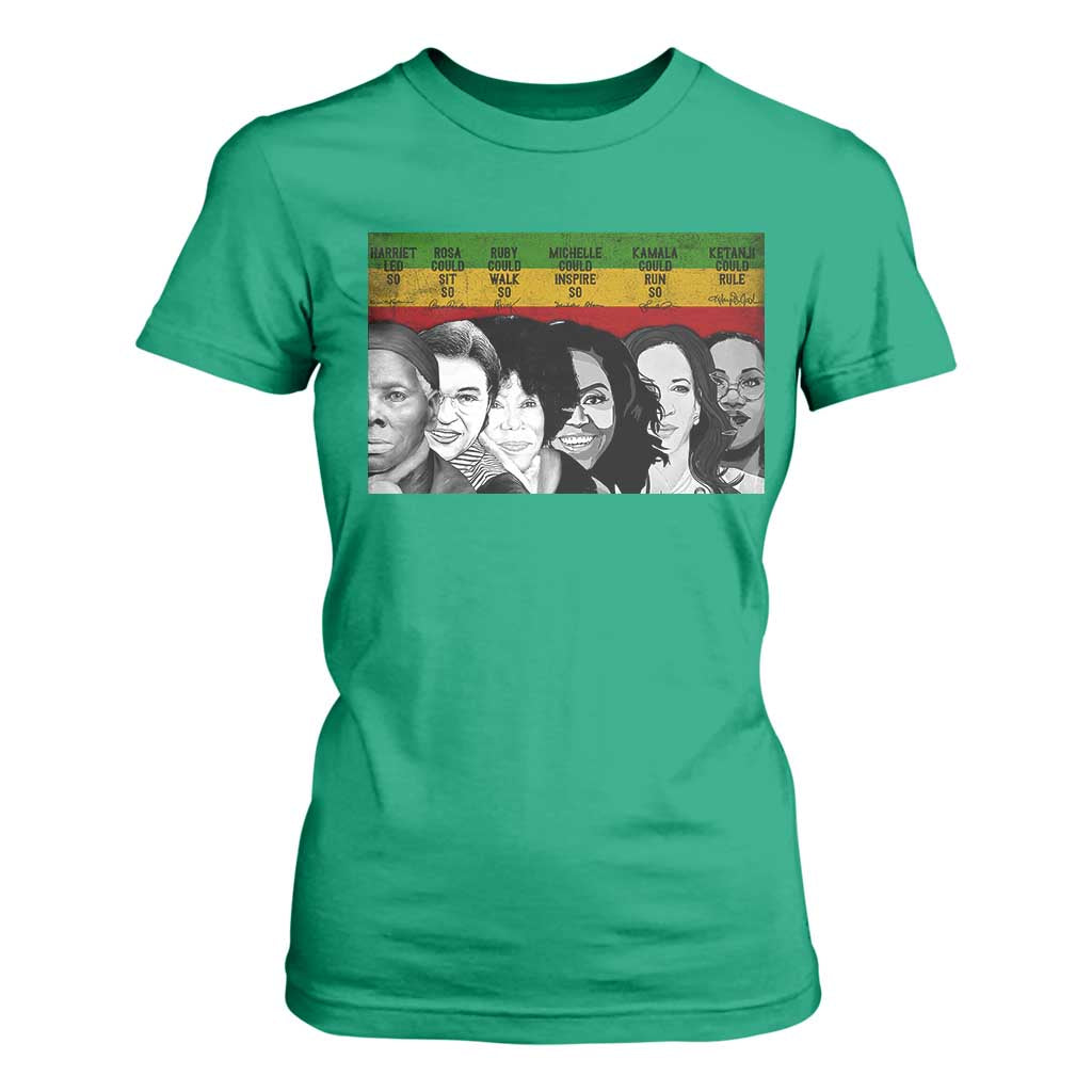 Black Pride T Shirt For Women Harriet Led Rosa Could Sit Ruby Could Walk Michelle Could Inspire Kamala Could Run Ketanji Could Rule - African Pride