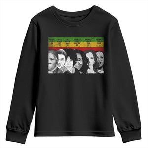 Black Pride Youth Sweatshirt Harriet Led Rosa Could Sit Ruby Could Walk Michelle Could Inspire Kamala Could Run Ketanji Could Rule - African Pride