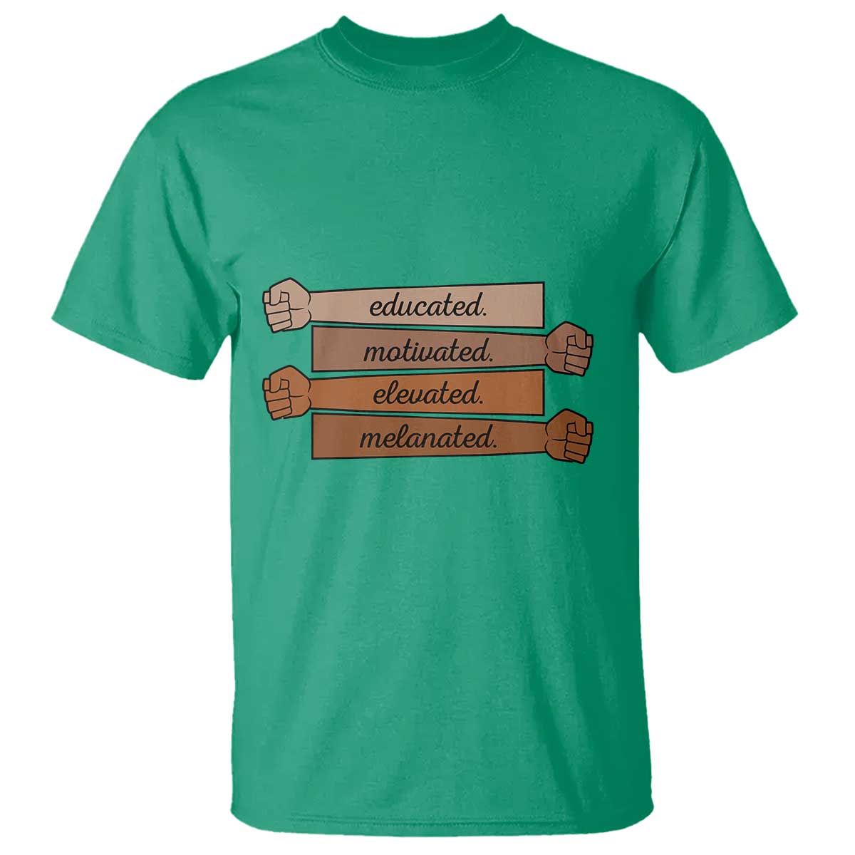 Black Pride T Shirt Educated Motivated Elevated Melanated BLM Melanin - African Pride