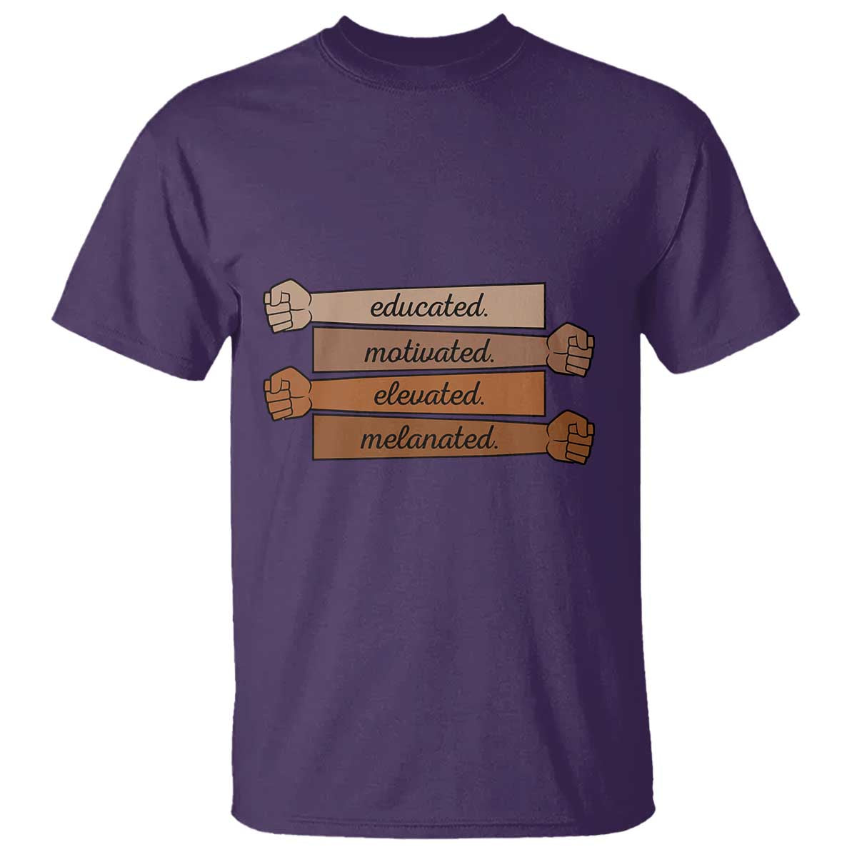 Black Pride T Shirt Educated Motivated Elevated Melanated BLM Melanin - African Pride