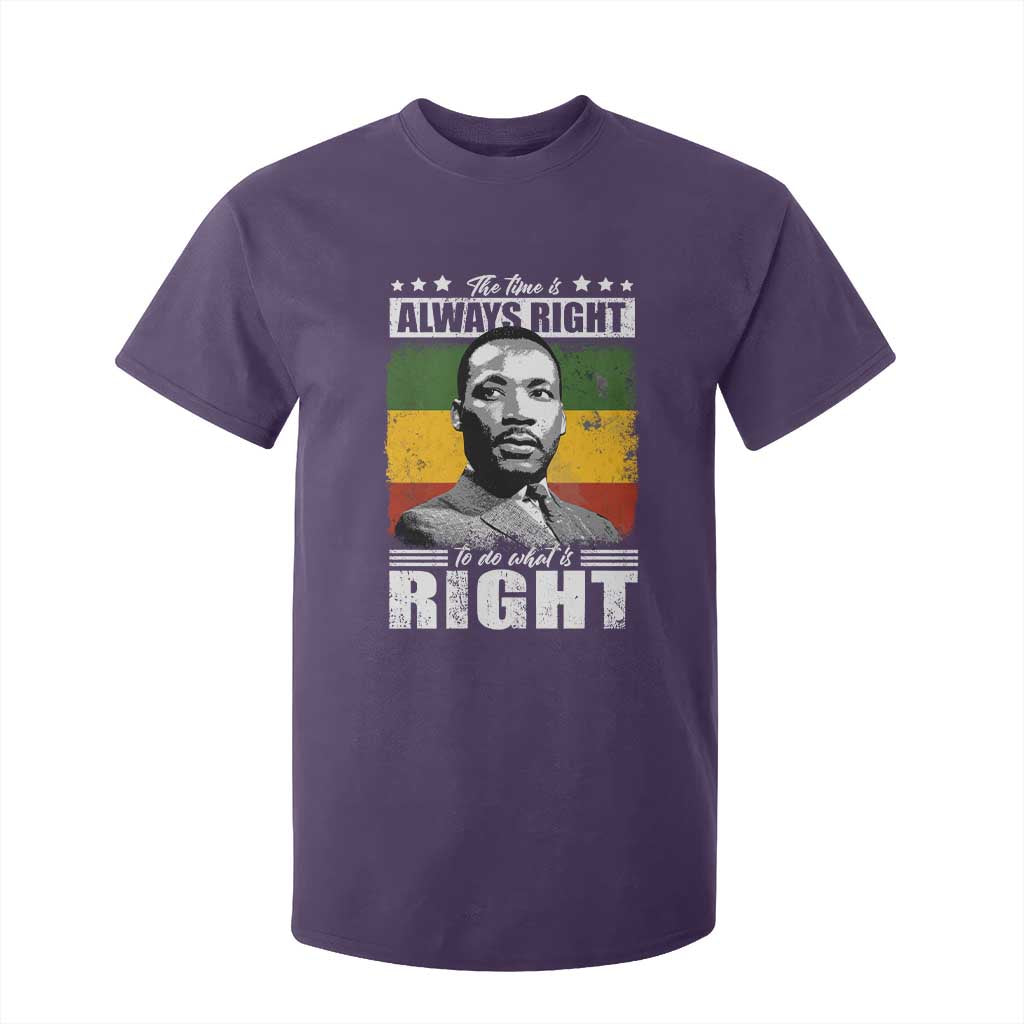 Martin Luther King Jr T Shirt For Kid The Time Is Always Right To Do What Is Right MLK Black Month - African Pride