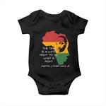 Martin Luther King Jr Baby Onesie The Time Is Always Right To Do What Is Right MLK African Map - African Pride