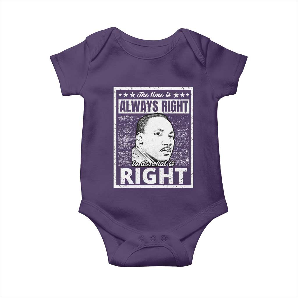 Martin Luther King Jr Baby Onesie The Time Is Always Right To Do What Is Right - African Pride