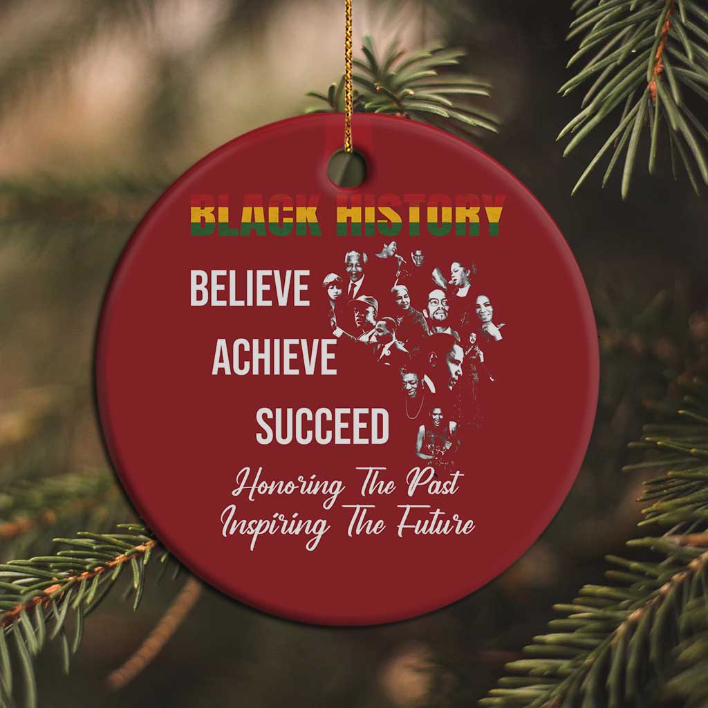 Honoring Past Inspiring Future Black History Month Christmas Ornament - African Pride