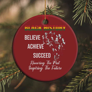 Honoring Past Inspiring Future Black History Month Christmas Ornament - African Pride