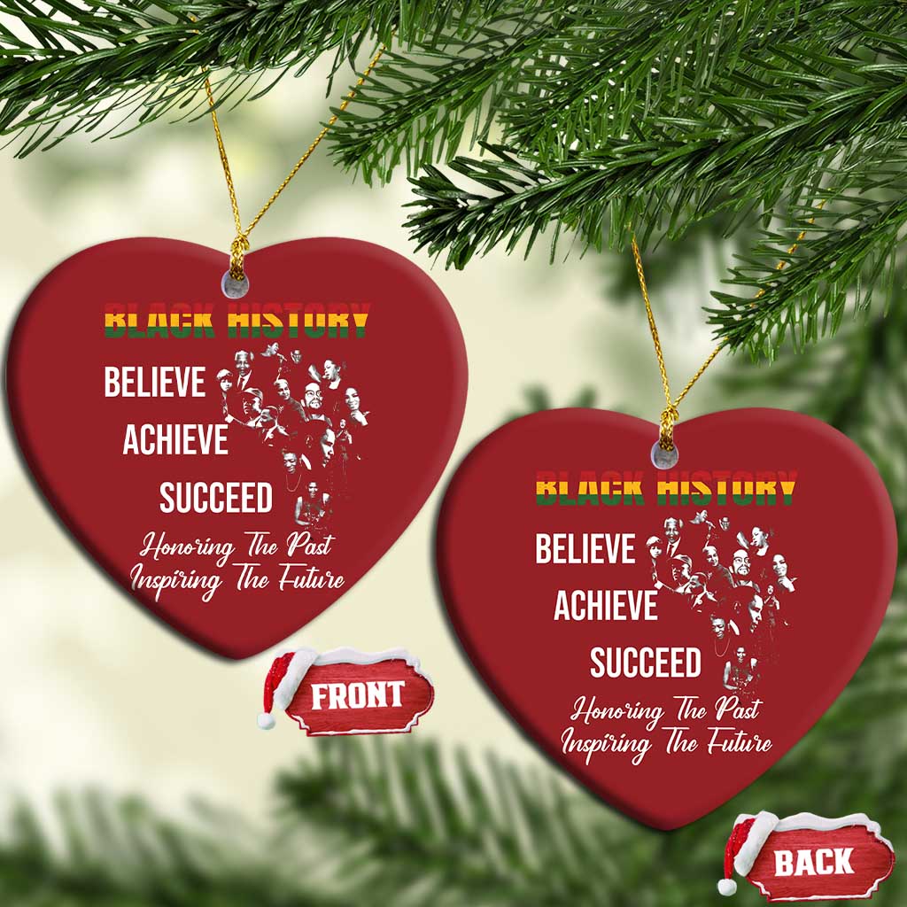Honoring Past Inspiring Future Black History Month Christmas Ornament - African Pride