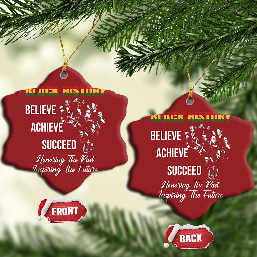 Honoring Past Inspiring Future Black History Month Christmas Ornament - African Pride