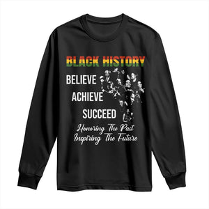 Honoring Past Inspiring Future Black History Month Long Sleeve Shirt - African Pride