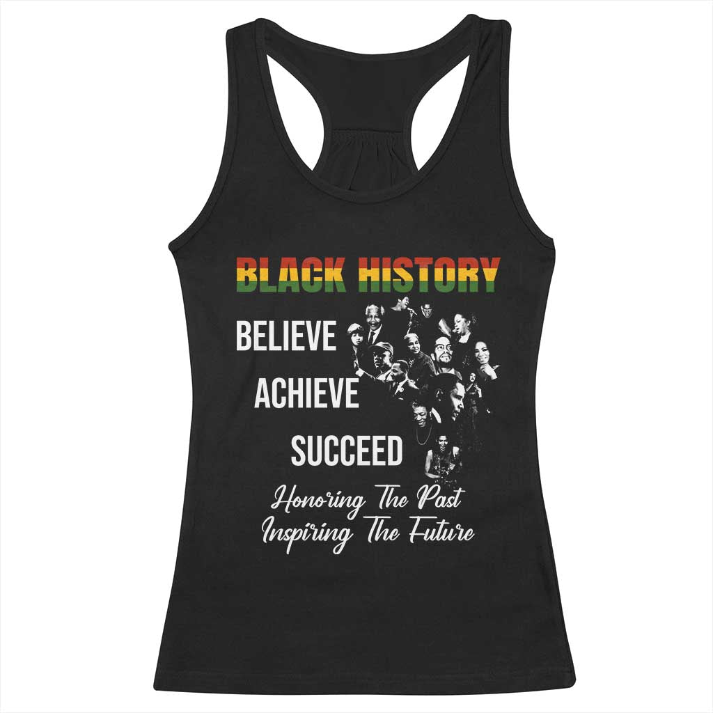Honoring Past Inspiring Future Black History Month Racerback Tank Top - African Pride