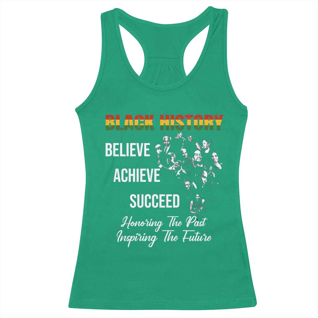 Honoring Past Inspiring Future Black History Month Racerback Tank Top - African Pride