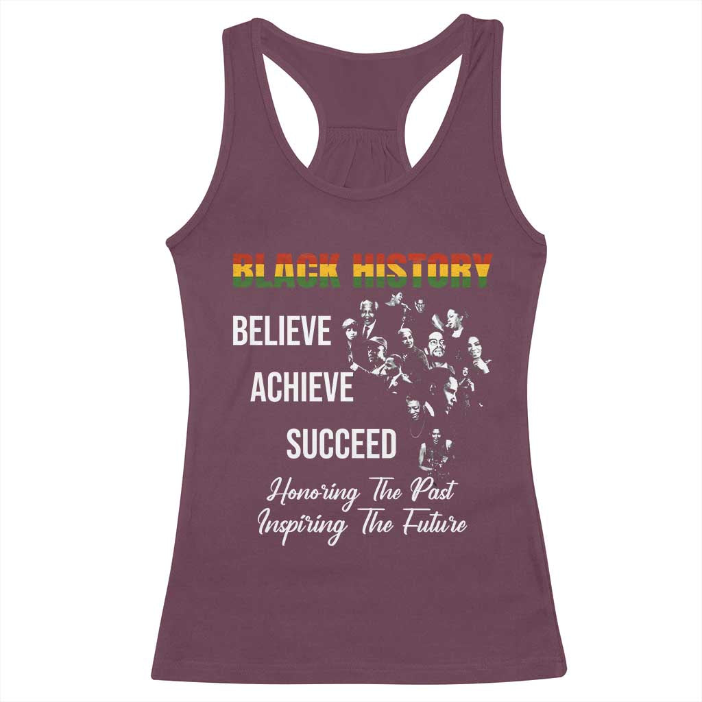 Honoring Past Inspiring Future Black History Month Racerback Tank Top - African Pride