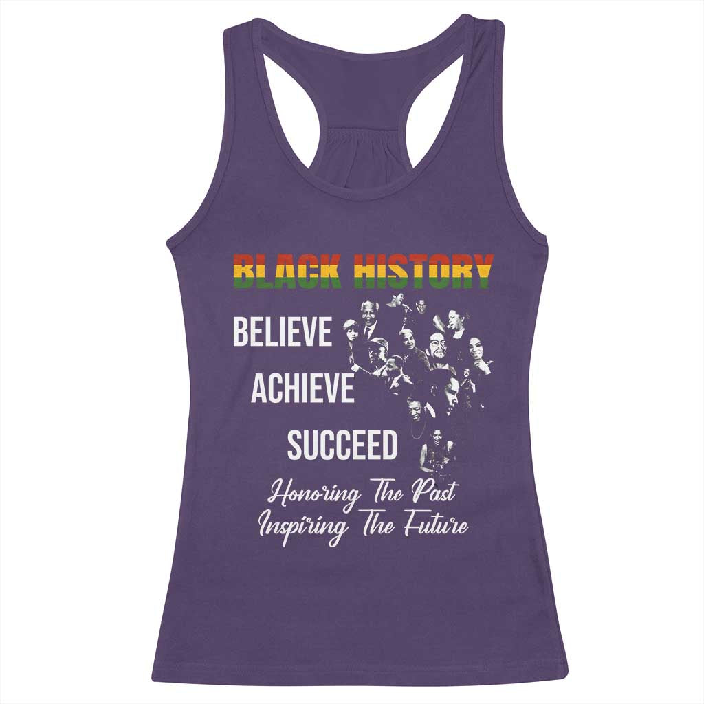 Honoring Past Inspiring Future Black History Month Racerback Tank Top - African Pride