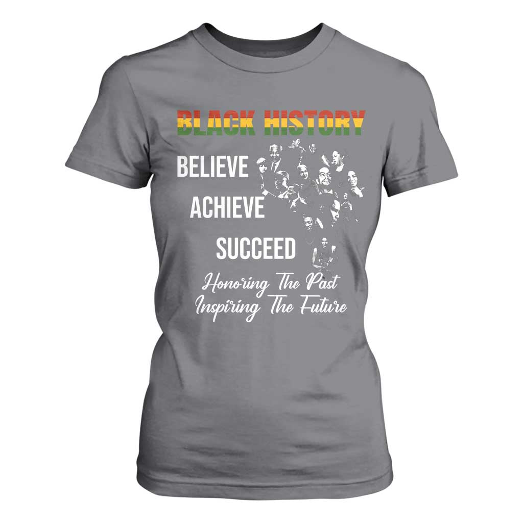 Honoring Past Inspiring Future Black History Month T Shirt For Women - African Pride