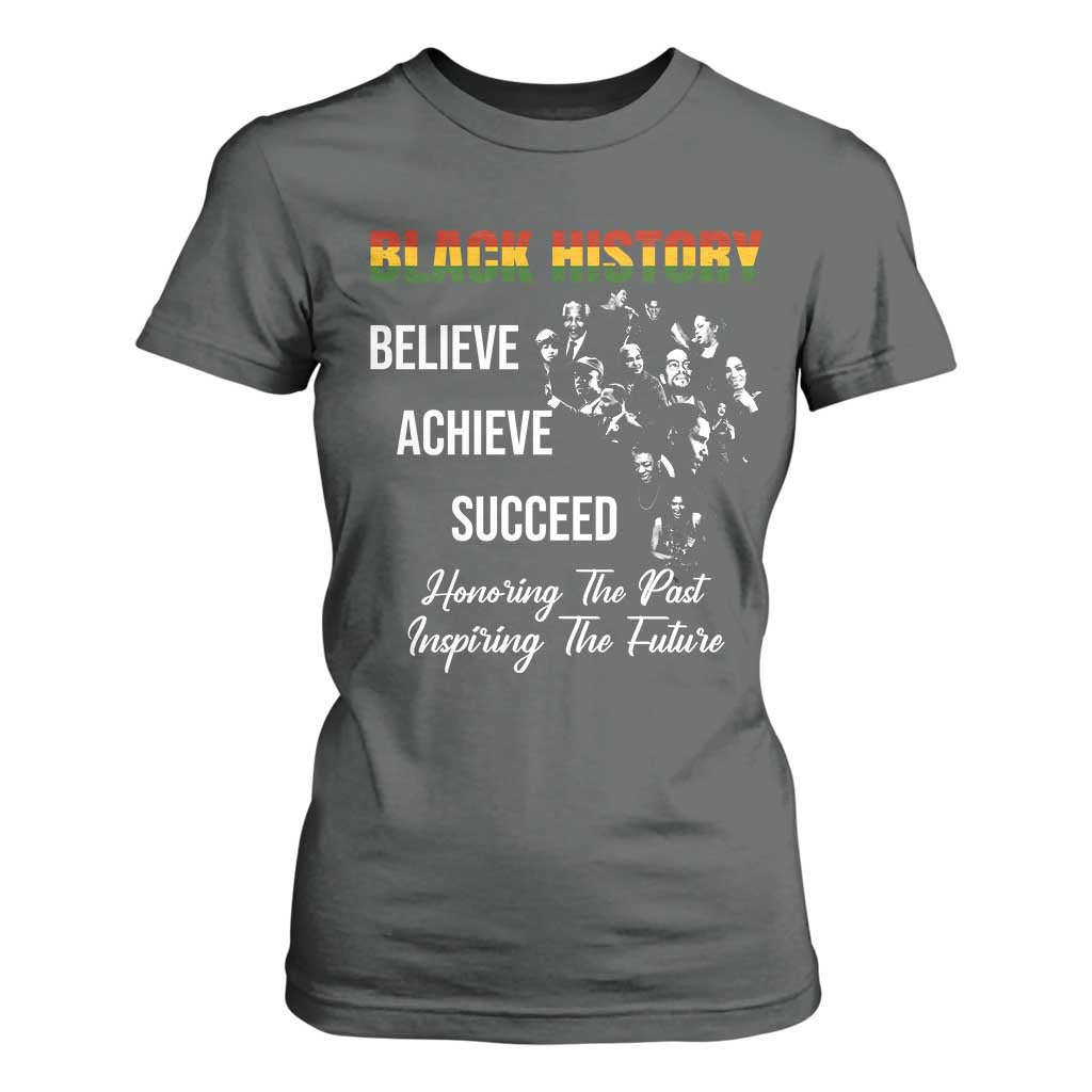 Honoring Past Inspiring Future Black History Month T Shirt For Women - African Pride