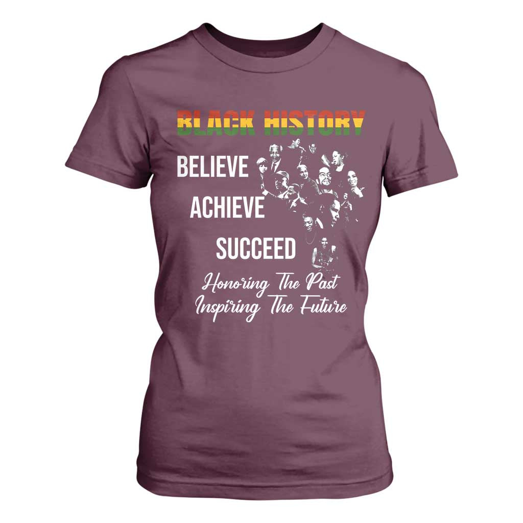 Honoring Past Inspiring Future Black History Month T Shirt For Women - African Pride