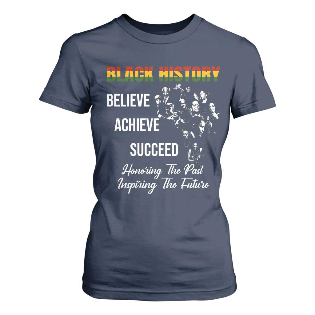 Honoring Past Inspiring Future Black History Month T Shirt For Women - African Pride