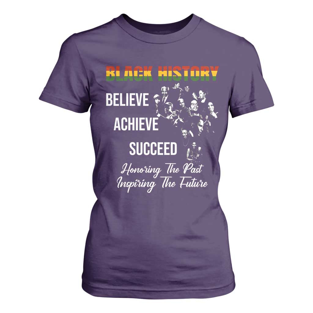 Honoring Past Inspiring Future Black History Month T Shirt For Women - African Pride