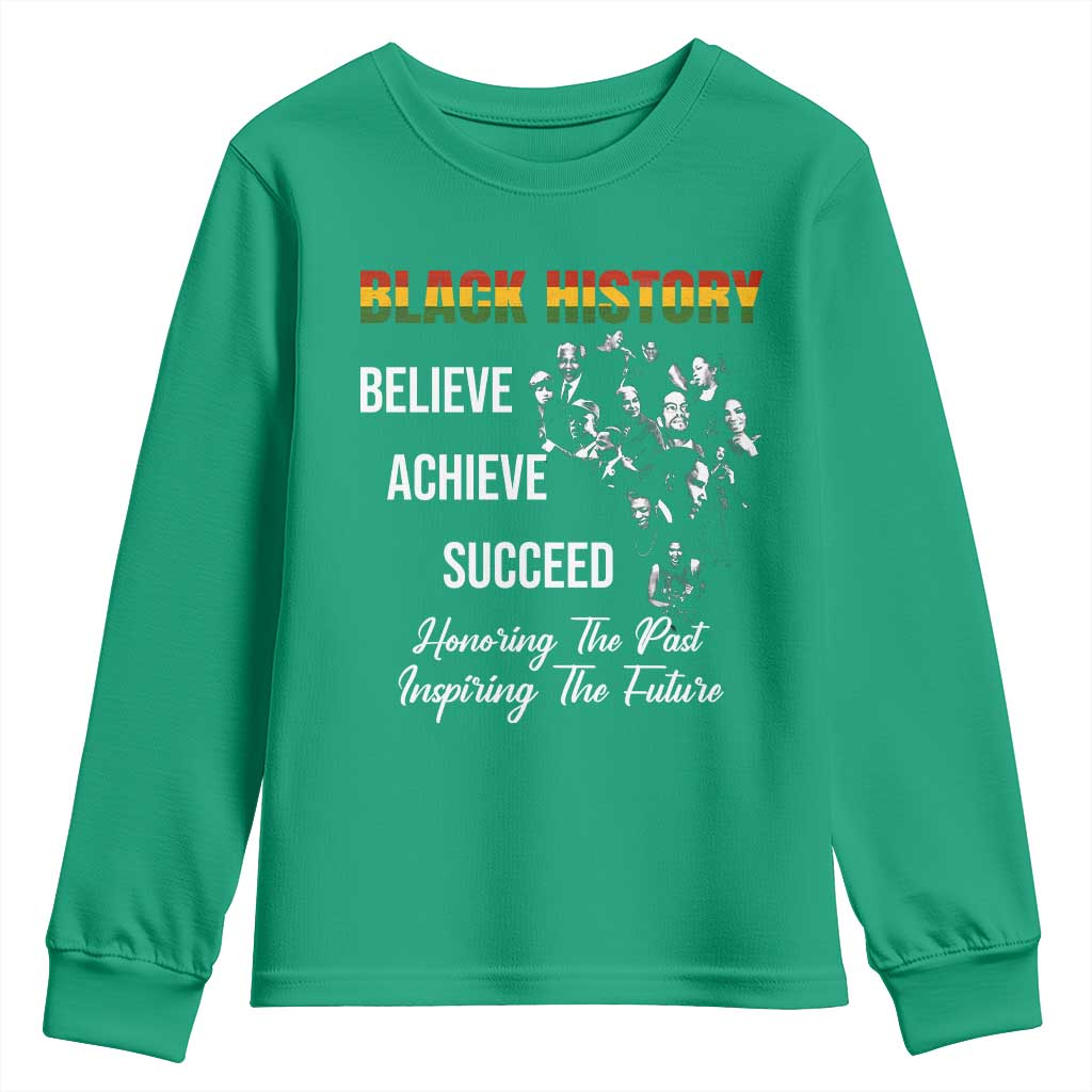 Honoring Past Inspiring Future Black History Month Youth Sweatshirt - African Pride