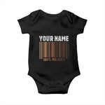 Personalized Gifts Black Pride Baby Onesie Custom Name Melanin BLM African History Gift - African Pride