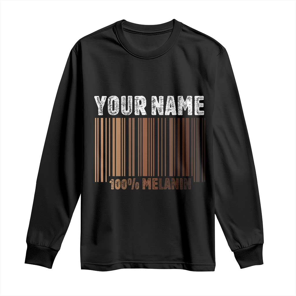 Personalized Gifts Black Pride Long Sleeve Shirt Custom Name Melanin BLM African History Gift - African Pride