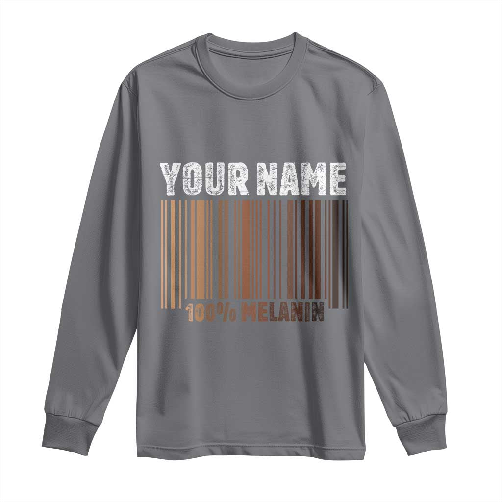 Personalized Gifts Black Pride Long Sleeve Shirt Custom Name Melanin BLM African History Gift - African Pride