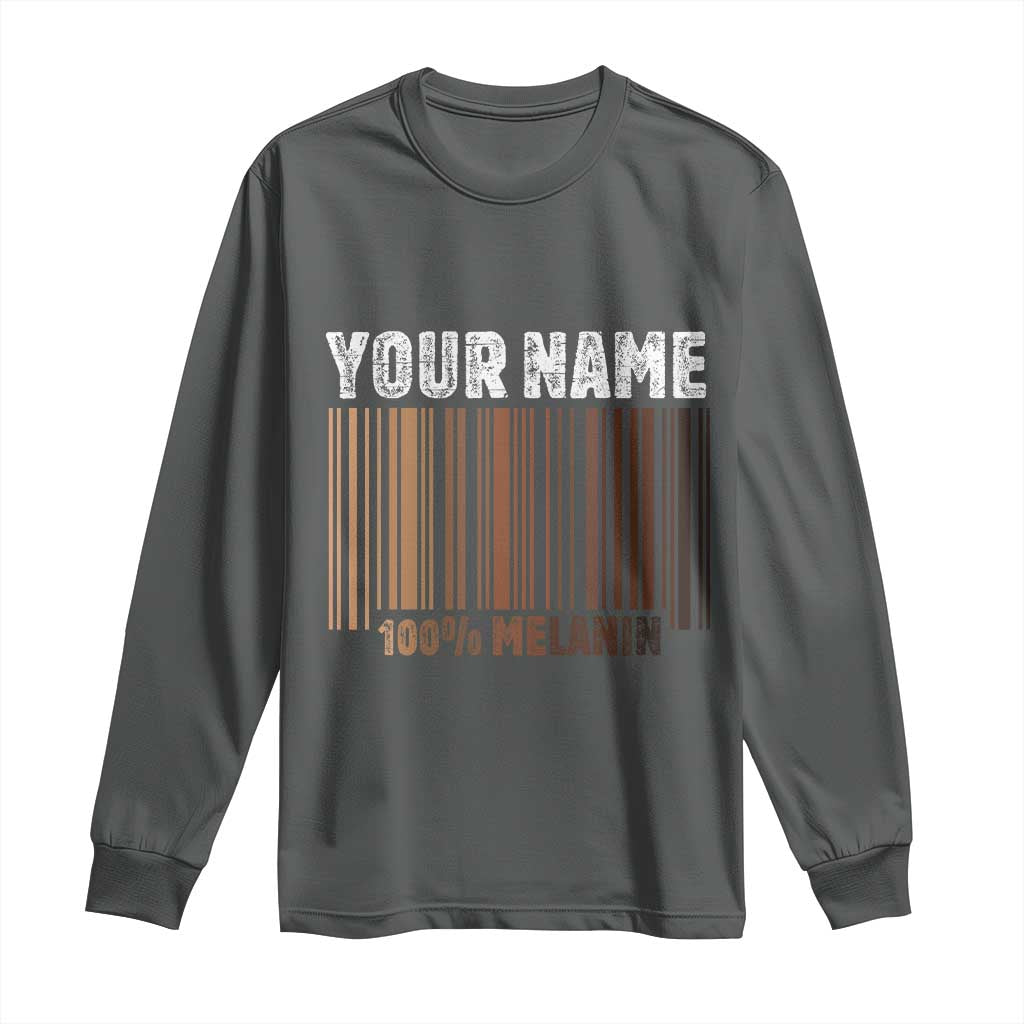 Personalized Gifts Black Pride Long Sleeve Shirt Custom Name Melanin BLM African History Gift - African Pride