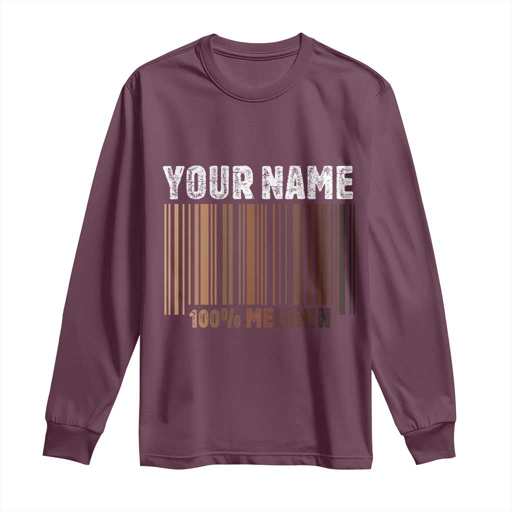 Personalized Gifts Black Pride Long Sleeve Shirt Custom Name Melanin BLM African History Gift - African Pride
