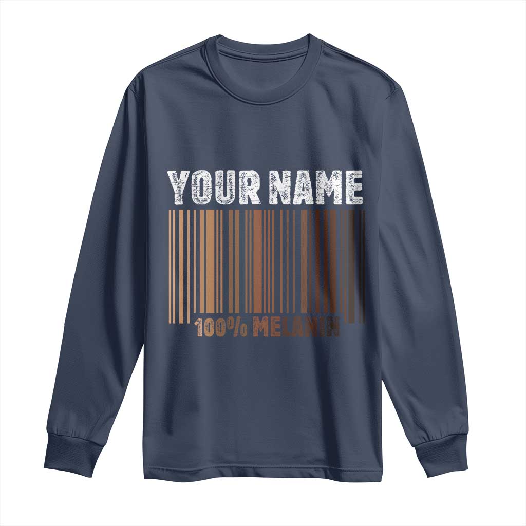 Personalized Gifts Black Pride Long Sleeve Shirt Custom Name Melanin BLM African History Gift - African Pride