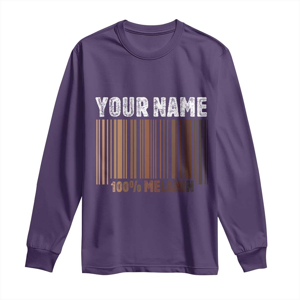 Personalized Gifts Black Pride Long Sleeve Shirt Custom Name Melanin BLM African History Gift - African Pride