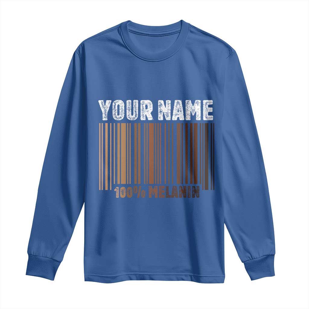 Personalized Gifts Black Pride Long Sleeve Shirt Custom Name Melanin BLM African History Gift - African Pride