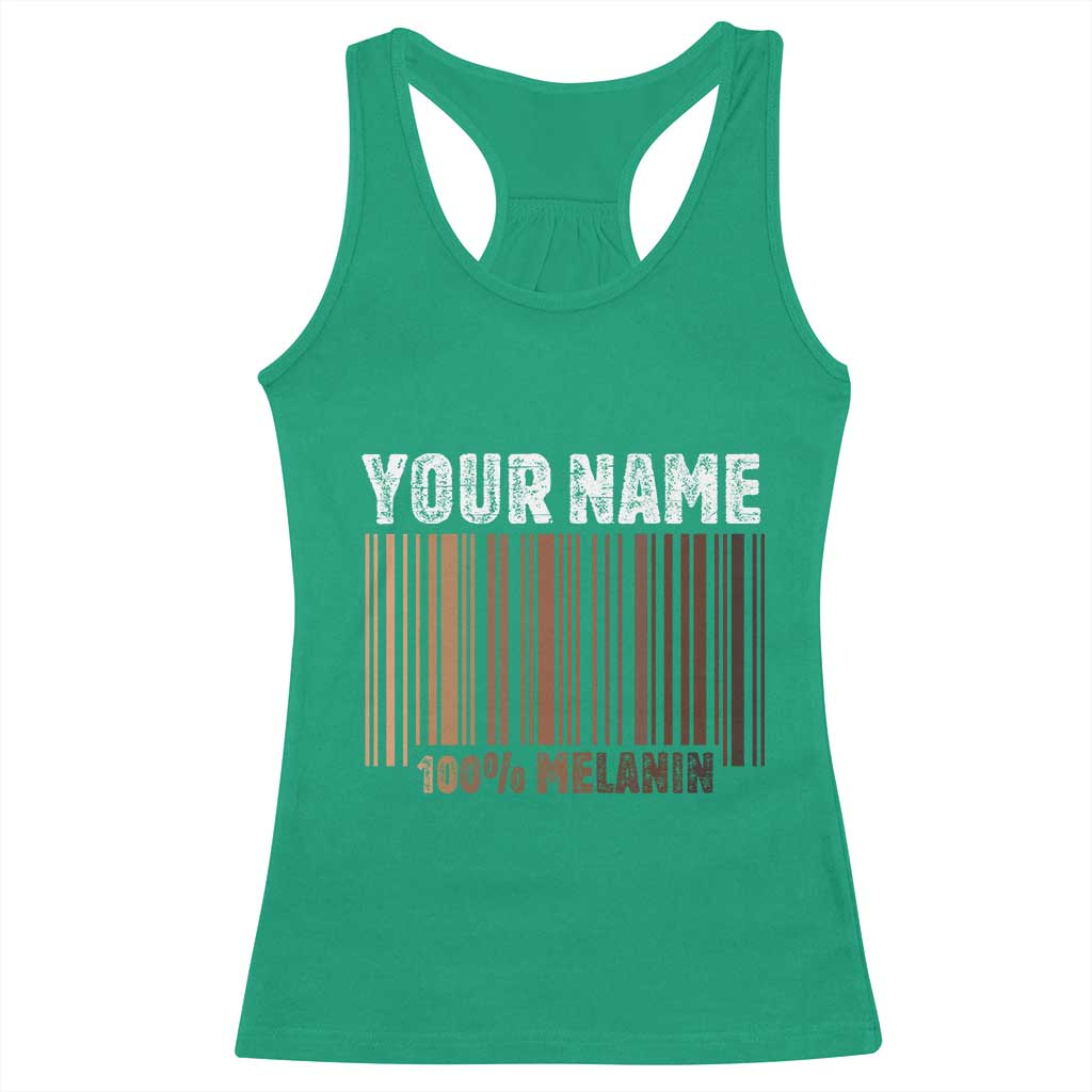 Personalized Gifts Black Pride Racerback Tank Top Custom Name Melanin BLM African History Gift - African Pride
