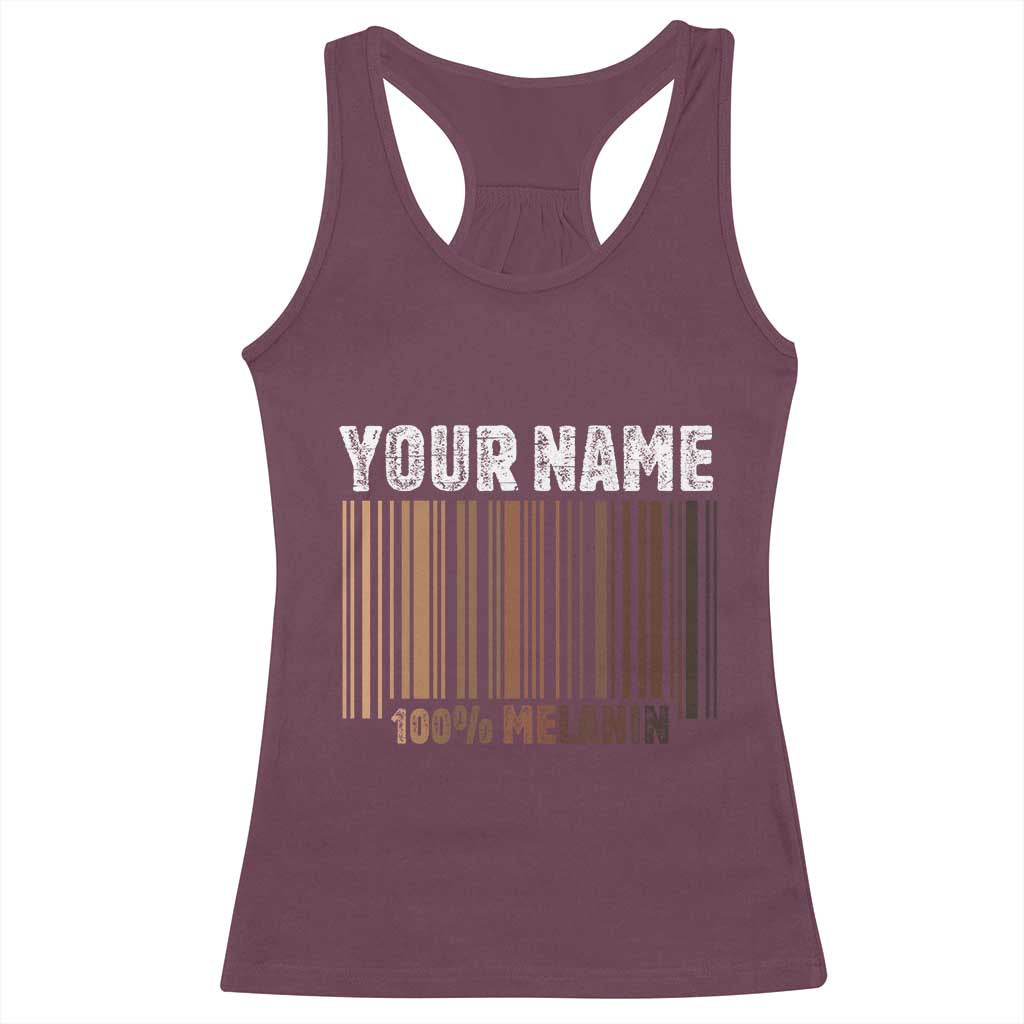 Personalized Gifts Black Pride Racerback Tank Top Custom Name Melanin BLM African History Gift - African Pride