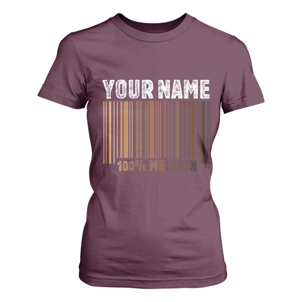 Personalized Gifts Black Pride T Shirt For Women Custom Name Melanin BLM African History Gift - African Pride
