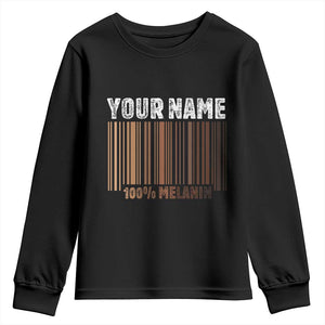 Personalized Gifts Black Pride Youth Sweatshirt Custom Name Melanin BLM African History Gift - African Pride