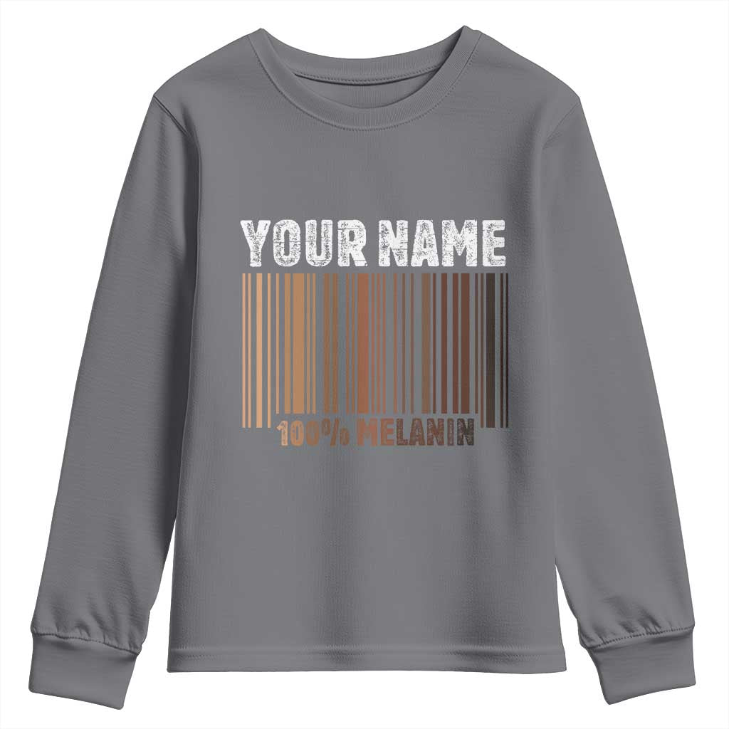 Personalized Gifts Black Pride Youth Sweatshirt Custom Name Melanin BLM African History Gift - African Pride