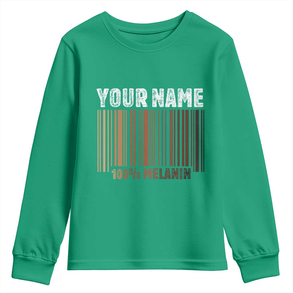 Personalized Gifts Black Pride Youth Sweatshirt Custom Name Melanin BLM African History Gift - African Pride